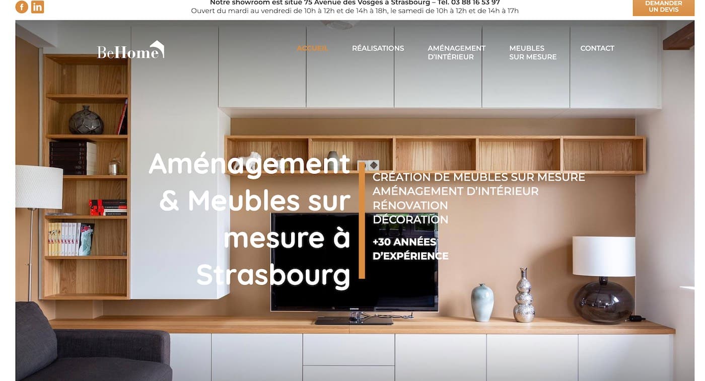 Capture du projet BeHome Strasbourg